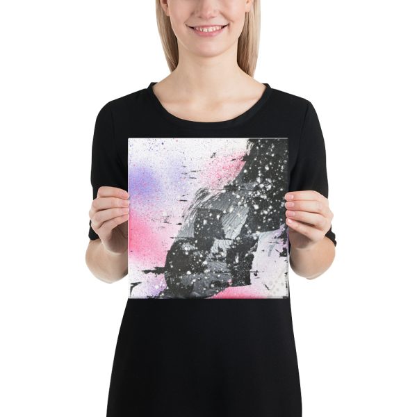 Untitled (Pink/purple wave) Canvas - Image 2