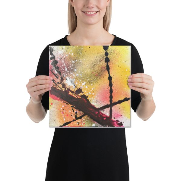 Untitled (Yellow/Pink splatter) Canvas