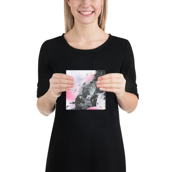 Untitled (Pink/purple wave) Canvas - Image 3