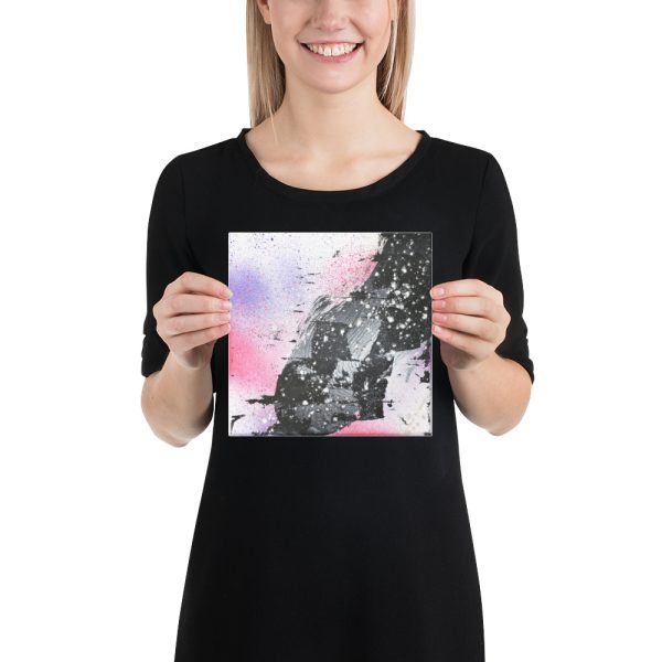Untitled (Pink/purple wave) Canvas - Image 4