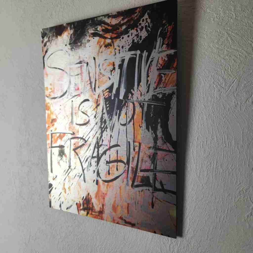 "Sensitive" Brushed Aluminum Print